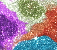 Buntes Glitzerpulver