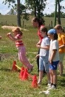Startsprung beim Sportfest in Großbardau