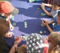 Drachenwurf am Waldkindergarten im Clara-Zetkin-Park
