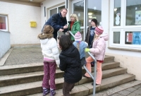 Teamwork während der Hofpause