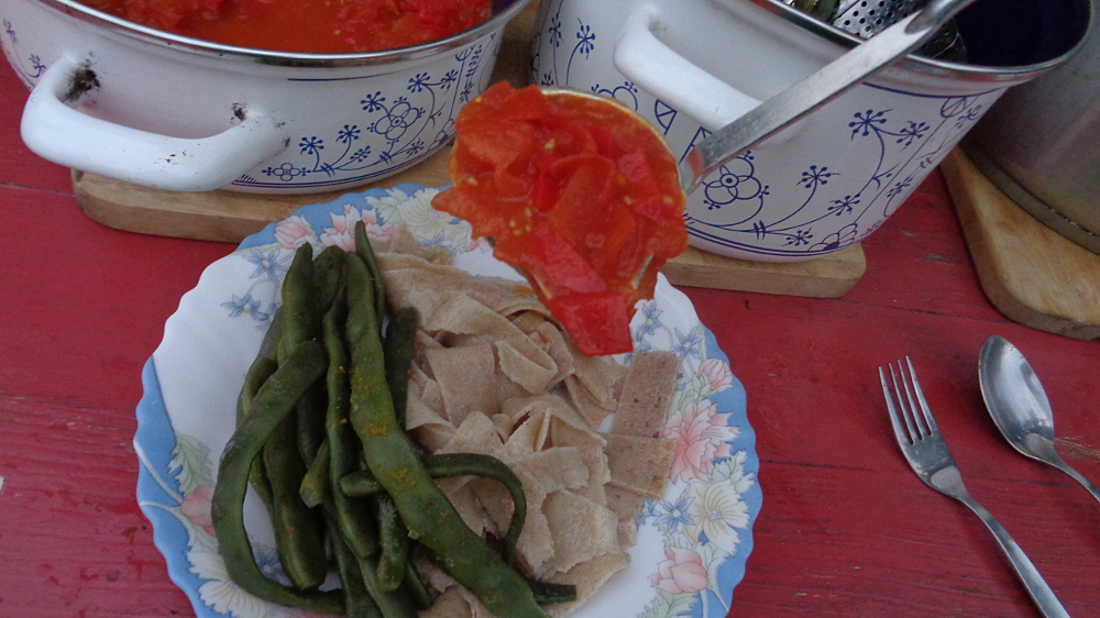 Bandnudeln selbst machen – Nudeln mit Bohnen und Tomaten