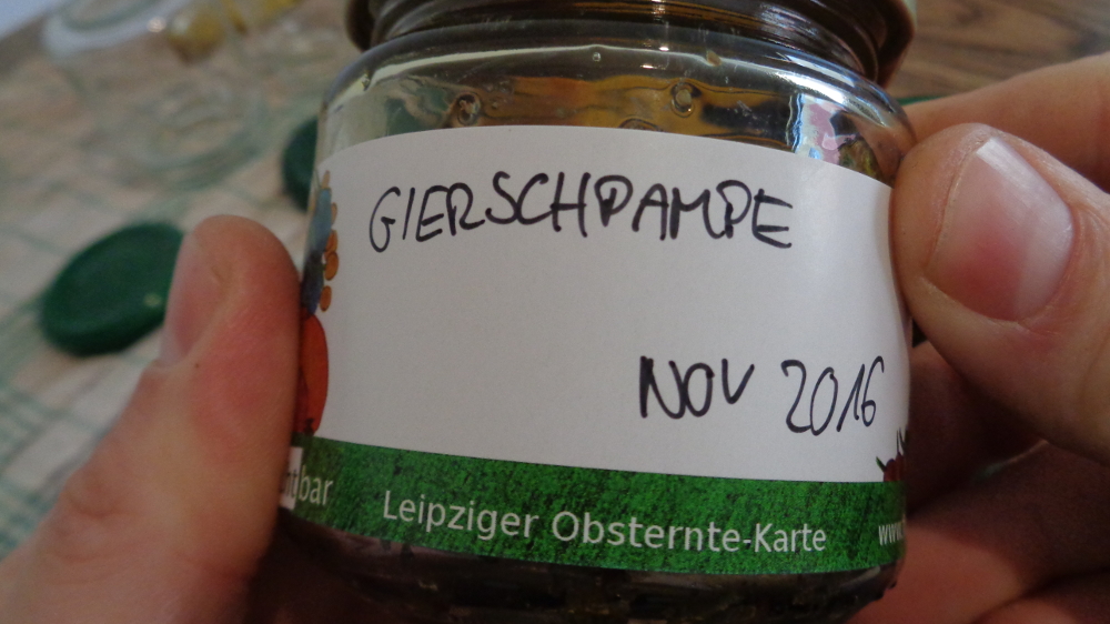 Gierschaufstrich - Beschriftung