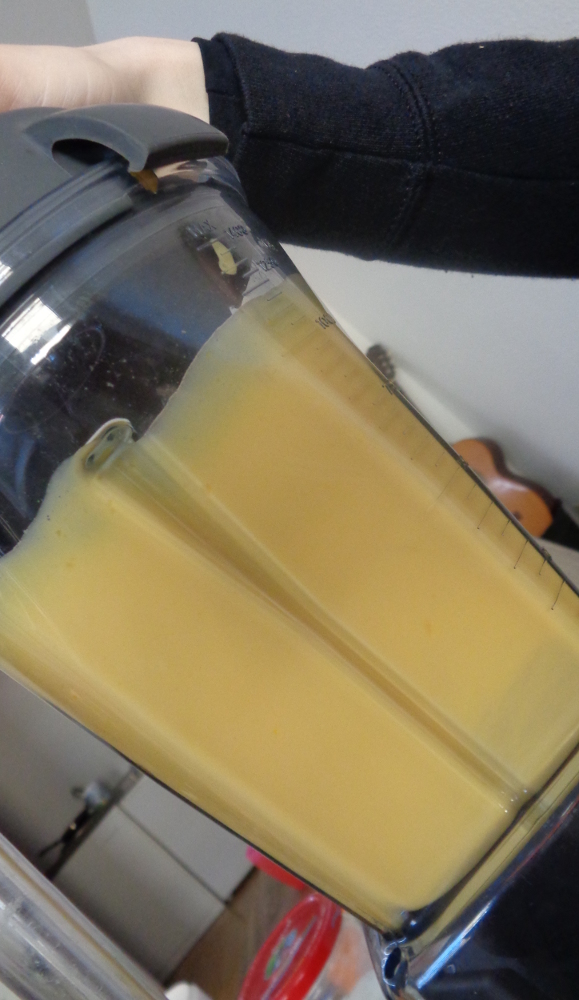 Mango-Joghurt-Eis selbst machen – Eismasse im Mixer